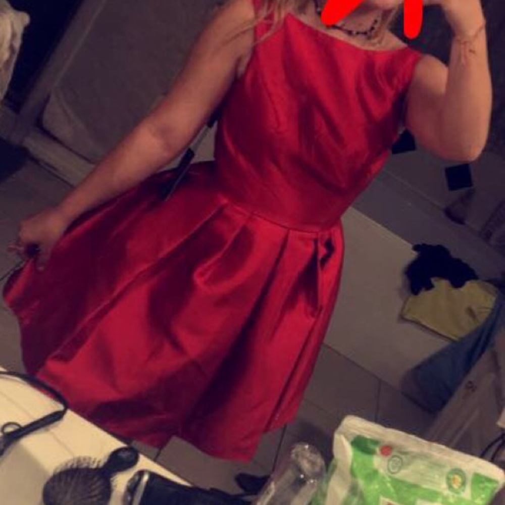 red formal dress